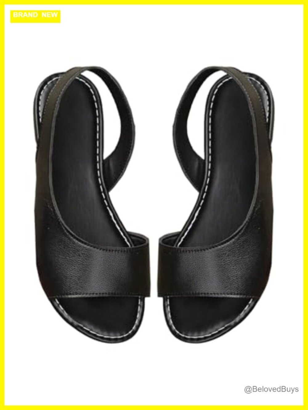 Faux Leather Flat Sandals with Adjustable Ankle Strap Slip On Dressy Slides for